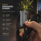240W Foldable USB-C Fast Charging Cable Organizer
